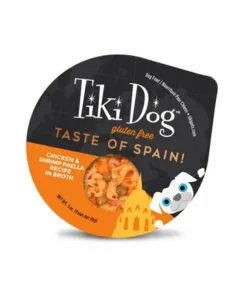 Tiki dog  sabor de españa! paella de pollo y camarón 85GR